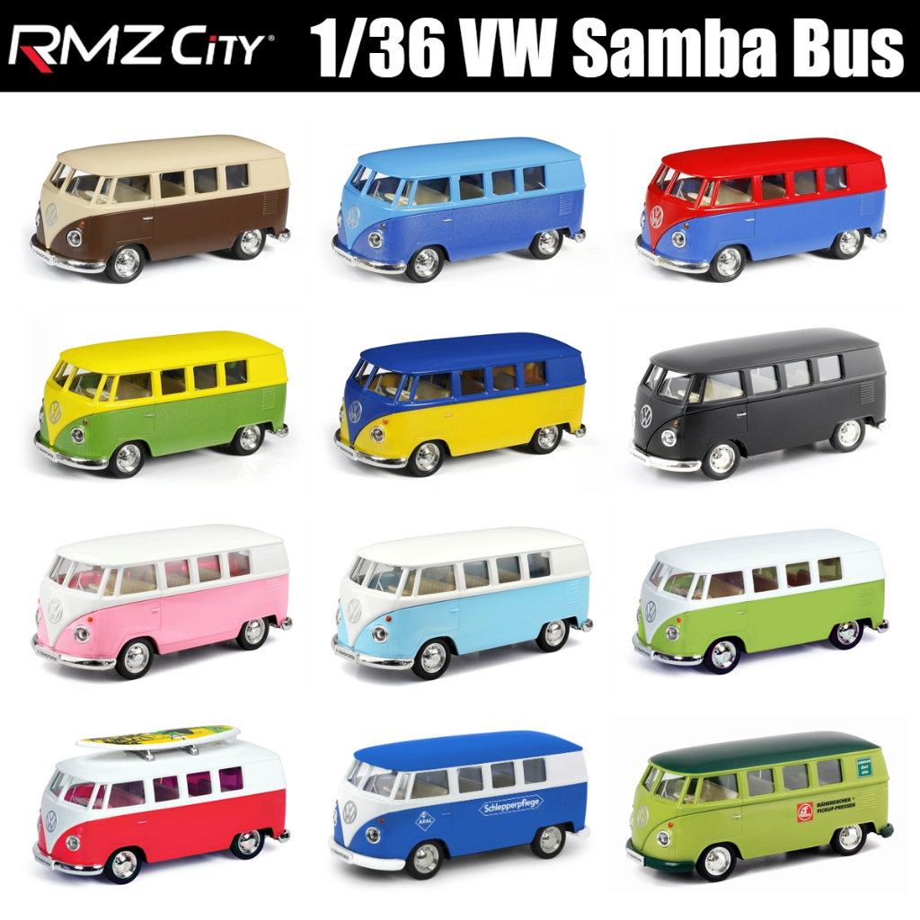 Rmz CITY 1/36 Volkswagen T1 VW Samba-Bus จําลอง Die Cast รถรุ ่ น 5'Diecast โลหะผสมโลหะ Miniature ดึงกลับคอลเลกชันของขวัญสําหรับเด ็ กผู ้ ชายเด ็ ก