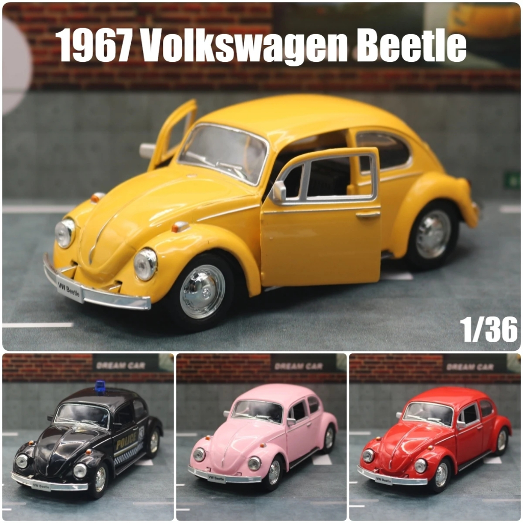 Rmz CITY 1/36 Volkswagen Classical Beetle 1967 VW จําลอง Die Cast รถรุ ่ น 5'Diecast โลหะผสมโลหะ Miniature ดึงกลับคอลเลกชันของขวัญสําหรับชายเด ็ ก