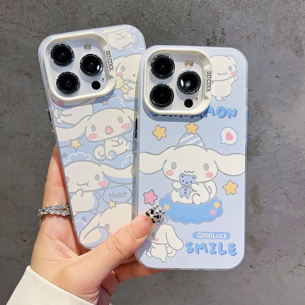 การ์ตูนน่ารักอะนิเมะ Cinnamoroll กรณี iPhone 16 pro max 16 plus xs max xr 11 12 pro 13 14 plus 15 pro max iPhone 7 8 se 13 pro max 12 13 mini ปลอก