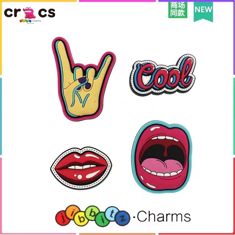 ใหม่ crocs jibbitz charms คุณภาพสูง หัวเข็มขัดรองเท้า crocs ตกแต่งรองเท้า cool