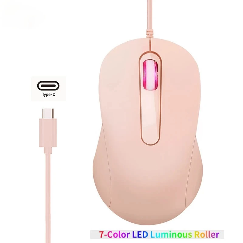 เมาส์เกมมิ่งแบบมีสาย Type-C สำหรับ PC แล็ปท็อป Desktop