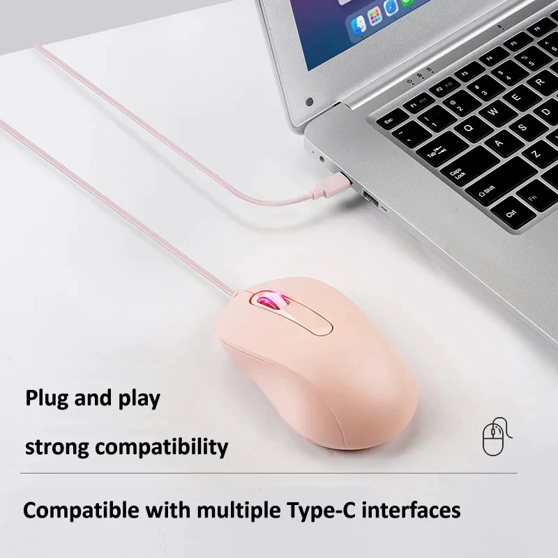 เมาส์เกมมิ่งแบบมีสาย Type-C สำหรับ PC แล็ปท็อป Desktop thumbnail 5