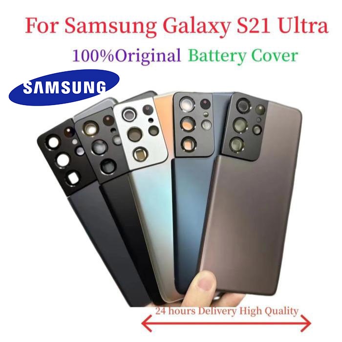 Oem(ของแท้) ฝาครอบแบตเตอรี่ด้านหลัง แบบเปลี่ยน สําหรับ SAMSUNG Galaxy S21 Ultra SAMSUNG S21 S21 PLUS