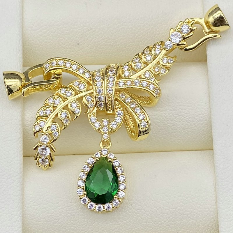 เข็มกลัดสร้อยคอมุก18เคหัวเข็มขัดทองเสื้อกันหนาวโซ่ตกแต่งหัวเข็มขัดการเชื่อมต่อหัวเข็มขัดนางฟ้าน้ําตา - รูปที่ 2