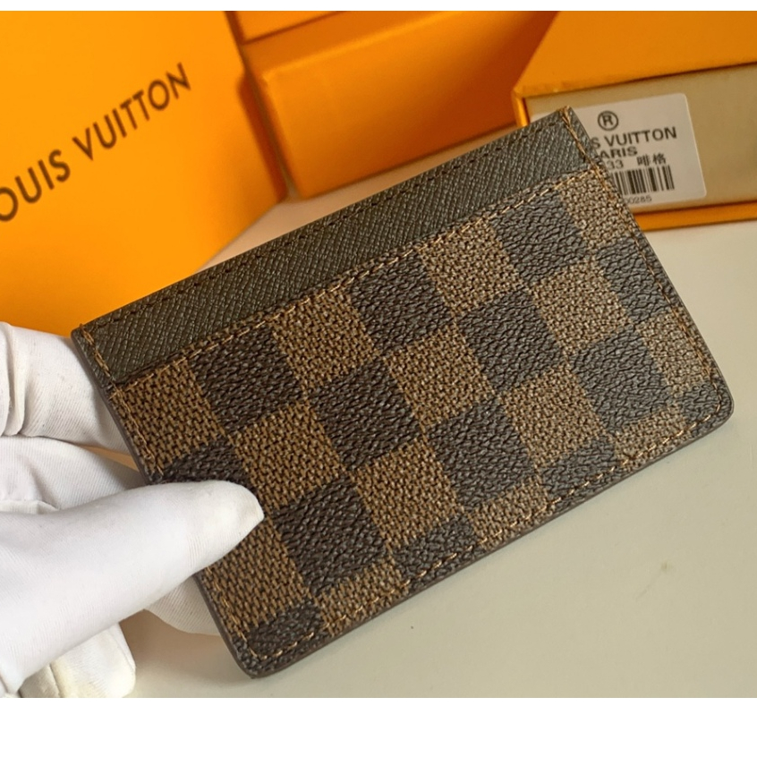 LOUIS VUITTON บูติกกระเป๋าบัตรผู้หญิงแท้หลุยส์ วิตตองกระเป๋าบัตรขนาดเล็กศูนย์กระเป๋าสตางค์หนังแท้ผู้