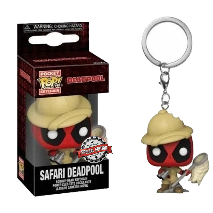 พวงกุญแจ Funko Pop พวงกุญแจ Marvel - Safari Deadpool Action Figure
