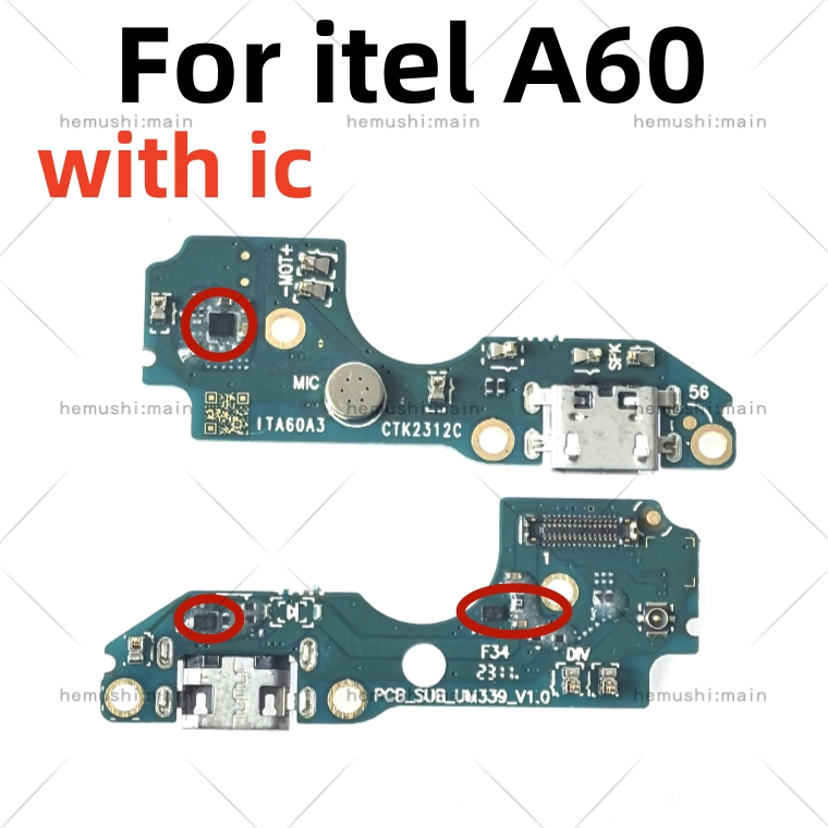 For itel A60 A662 A662L USB Dock Charger พอร์ตปลั๊กแจ็คไมโครโฟน MIC ชาร์จ IC