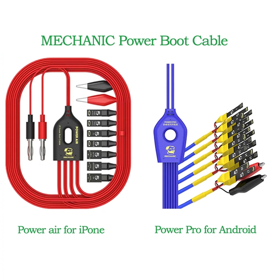 Mechanic Power Air iP Power Pro Android Boot Line สําหรับโทรศัพท ์ 6G-14 ProMax โทรศัพท ์ แหล ่ งจ ่ ายไฟสายทดสอบ DC สายไฟควบคุม