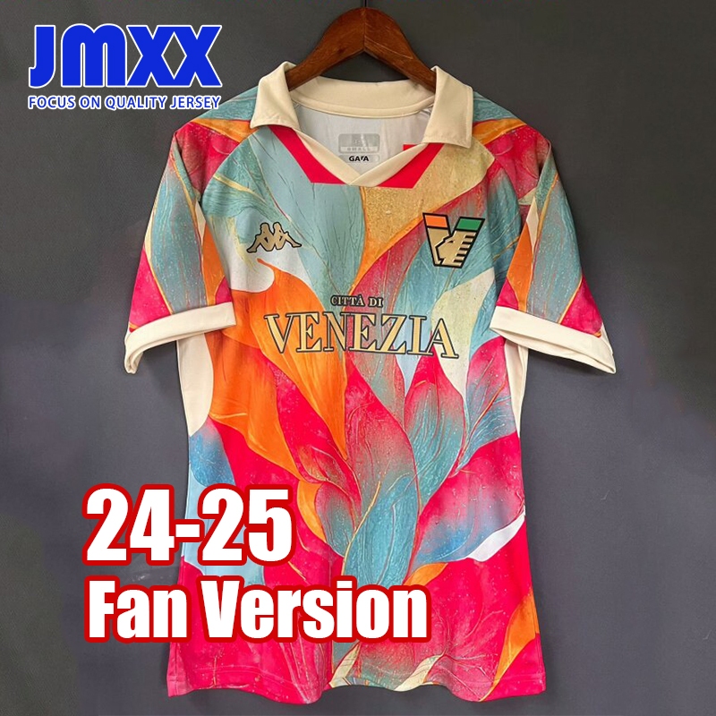 Jmxx คุณภาพสูง 24-25 Venezia Jersey Special Concept Edition ผู ้ ชายฟุตบอลเสื ้ อฟุตบอล Jersi เสื ้ อยืดกีฬาหลวม 2024 2025 แฟนรุ ่ น