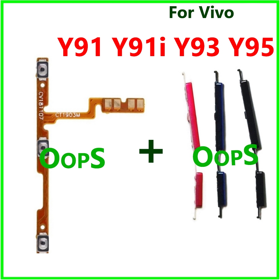 ปุ่มปรับระดับเสียงไฟ Flex สําหรับ ViVO Y91 Y91i Y93 Y95 Y91C ด้านข้างปุ่มปิดลงสายริบบิ้น