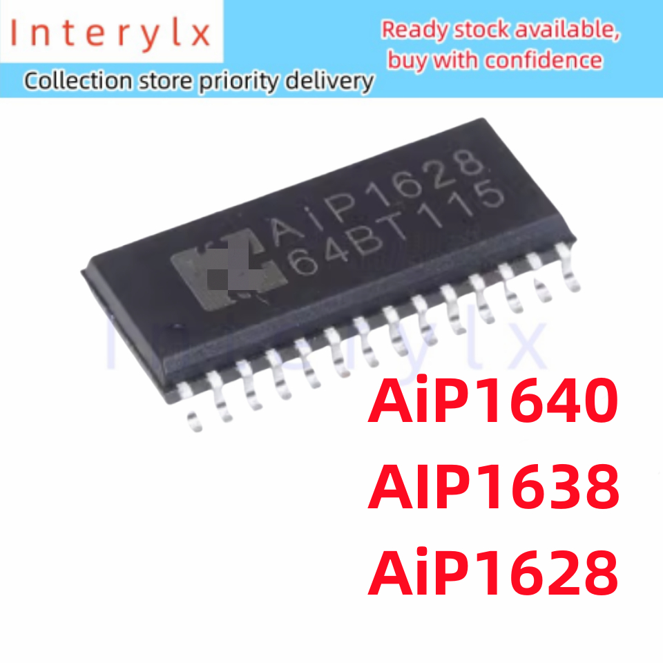 5pcs/lot AiP1640 AIP1638 AIP1628 AIP1628 จอแสดงผล LED Driver Core IC Patch SOP-28