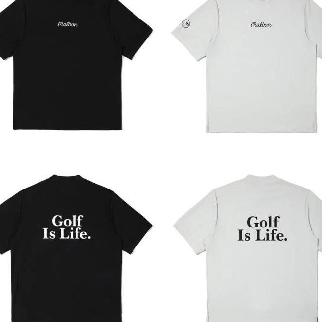 เสื้อยืดแขนสั้นลําลอง ทรงหลวม ลาย Malbon Golf สไตล์เกาหลี สําหรับผู้ชาย และผู้หญิง
