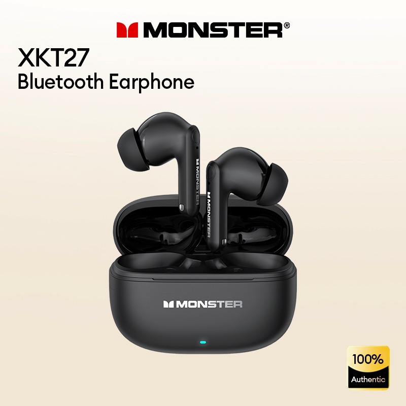 Monster XKT27 หูฟังบลูทูธ HIF คุณภาพเสียงอัจฉริยะลดเสียงรบกวน HD Call ความทนทานที ่ แข ็ งแกร ่ ง