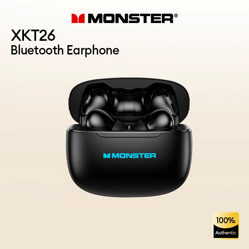 Monster XKT26 หูฟังบลูทูธเสียงสเตอริโอ HD Call อายุการใช ้ งานยาวนานลดเสียงรบกวนอัจฉริยะบลูทูธ 5.4