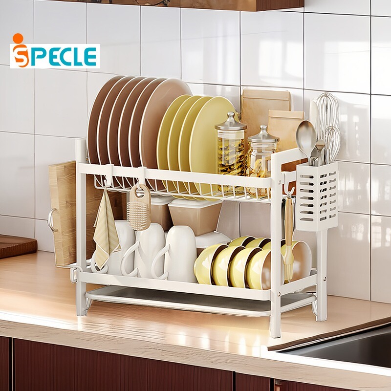 iSPECLE ที่คว่ำชามจาน ที่คว่ำจาน 2/3ชั้น ชั้นวางจาน ชั้นวางในครัว Dish Drying Rack