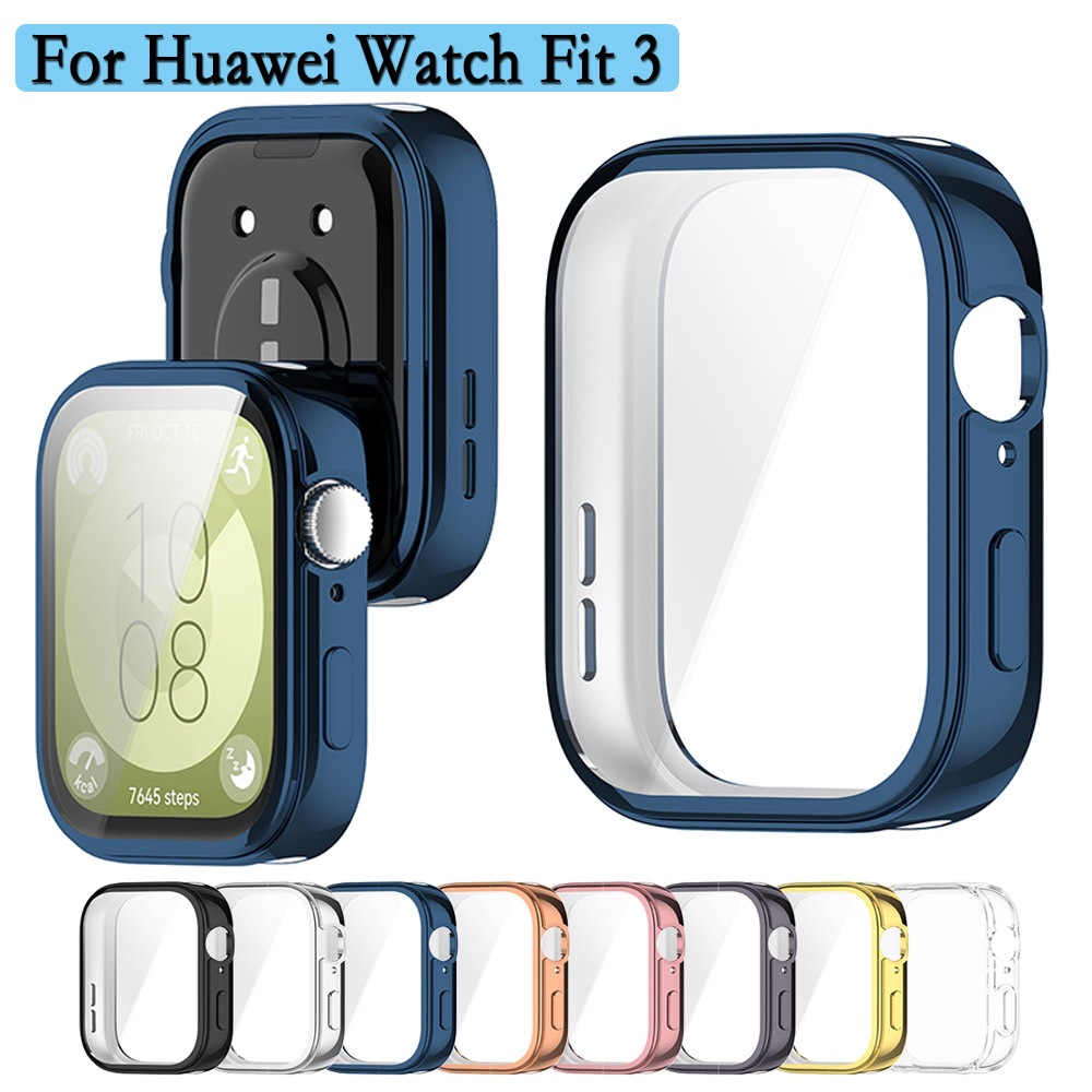 สําหรับ Huawei Watch Fit 3 TPU กรณีนาฬิกาพร้อมตัวป้องกันหน้าจอนาฬิกาเชลล์ป้องกันอุปกรณ์เสริมทดแทน