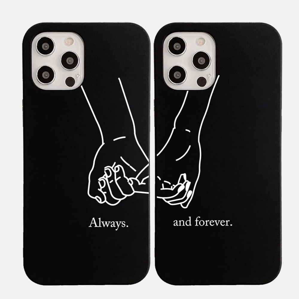 คู่ Forever เสมอข้อความเคสโทรศัพท์นุ่มสําหรับ IPhone 15 14 13 11 Pro XS MAX 7 8 Plus X XR SE20 12 มิ