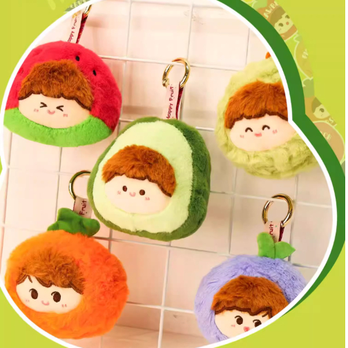 Kimmon Nayanaya fruit Plush Doll Keychain Pinch the fruit