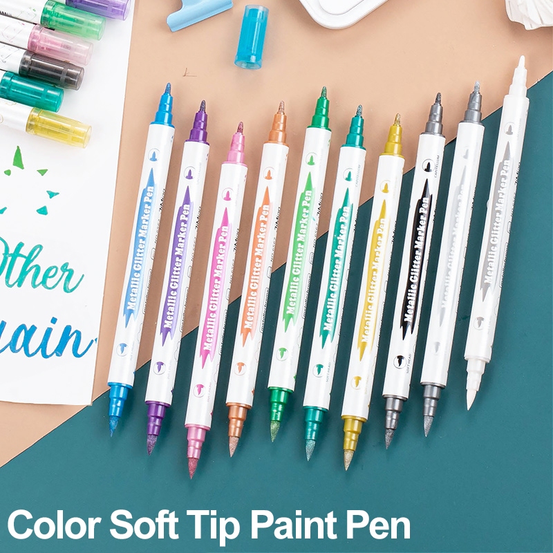 Free Gift สี Highlighters ปากกาเครื ่ องเขียน Multicolor Marker นักเรียนปากกาสีสันสดใสของขวัญฟรี