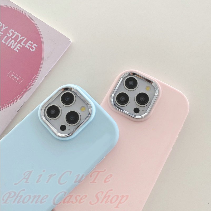 เคส Infinix Smart 9 8 7 5 Hot 50i 40 Pro 40i 30i Note 30 4G 5G Tecno Spark 20 20C Pro GO 2024 Macaron Color Big Camera Metal Lens Frame Soft Case - รูปที่ 5