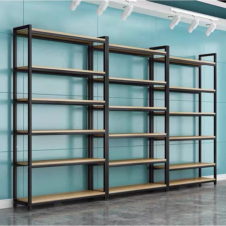 ชั่นวางของ 6ชั้น/5ชั้น ชั้นวางของขนาดใหญ่ สแตนเลส+ไม้ 400kg ข็งแรงมาก shelf ชั้นวางของเอนก