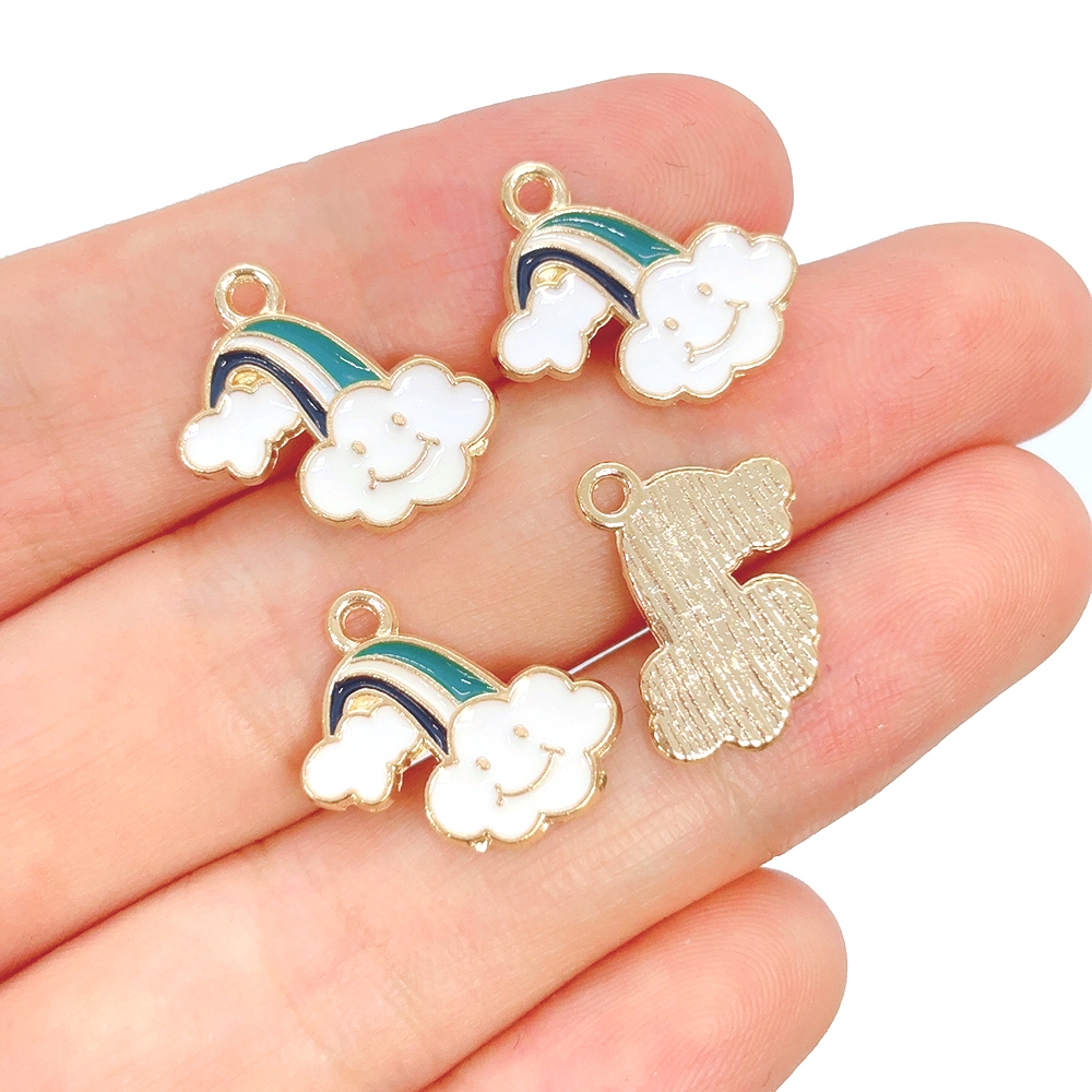 4 ชิ้น Drop Oil Rainbow Star เคลือบดาวตก Charms จี้ DIY สร้อยข้อมือต่างหูสําหรับเครื่องประดับอุปกรณ์เสริม Finding - รูปที่ 6