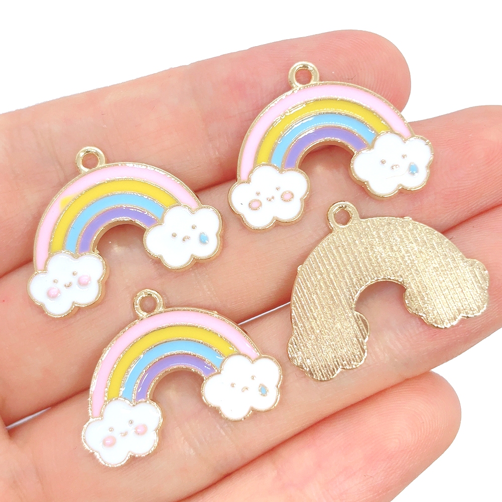 4 ชิ้น Drop Oil Rainbow Star เคลือบดาวตก Charms จี้ DIY สร้อยข้อมือต่างหูสําหรับเครื่องประดับอุปกรณ์เสริม Finding - รูปที่ 7