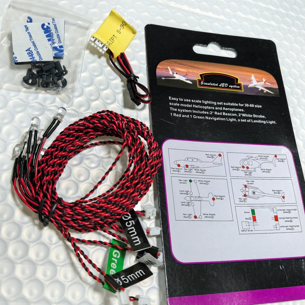 ไฟเครื่องบิน RC/ไฟโดรนอุปกรณ์เสริม Flying Night ไฟ LED 8 LED แฟลช RC ไฟ LED ชุดสําหรับเฮลิคอปเตอร์ RC เครื่องบิน