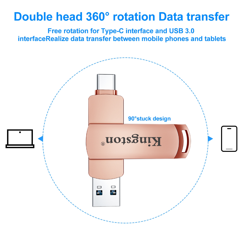Typec Two-in-One 2TB Kingston High-Speed Flash Drive 3.0 USB Data Memory Flash Drive Dual Drive OTG512G1TB