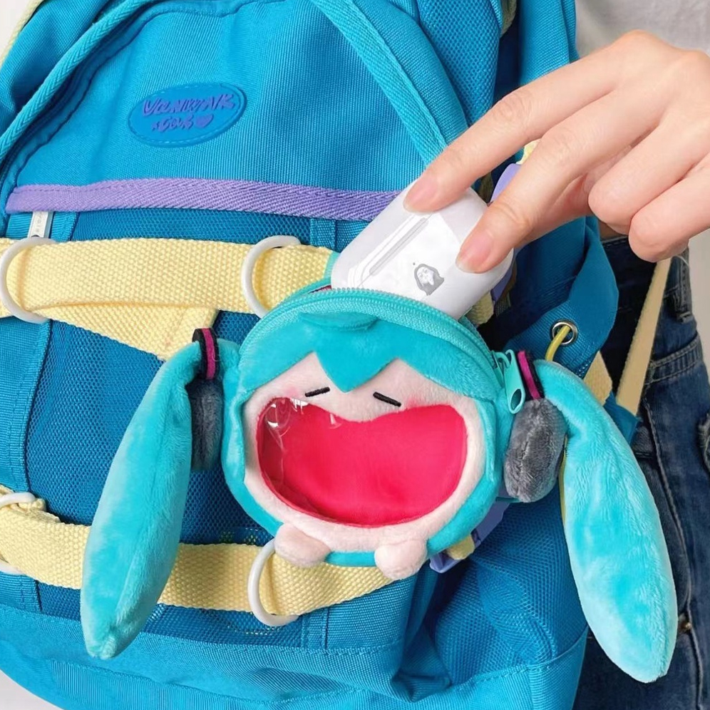 Beep Miku Hatsune Miku Collision หูฟังกระเป๋า Mini Miku กระเป๋าใส่เหรียญ