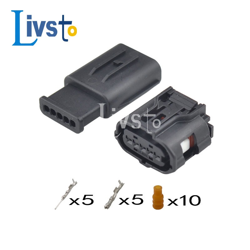 1 ชุด 5 ขา 12292 6189-1046 หญิงชาย TS Series MAF Sensor Plug Air Flow เมตรซ็อกเก็ต 90980-12292 สําหรับ Sumitomo Toyota