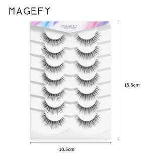 MAANGE ชุดขนตาปลอม 4/7 คู่ แบบธรรมชาติ โปร่งใส ดัดงอนได้ ใช้ซ้ำได้ รุ่น 7308