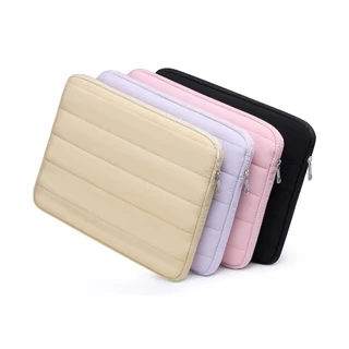 กระเป๋าแล็ปท็อปแฟชั่น สีพื้น เรียบง่าย 13-14 นิ้ว กันกระแทก แท็บเล็ต PC Liner เคสป้องกัน
