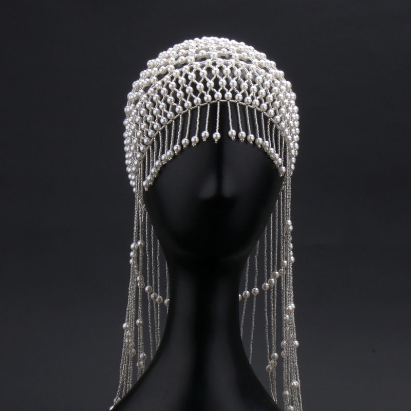 แฟชั ่ นเลียนแบบเพิร ์ ล Headdress อุปกรณ ์ เสริมผมคนดัง Headdress