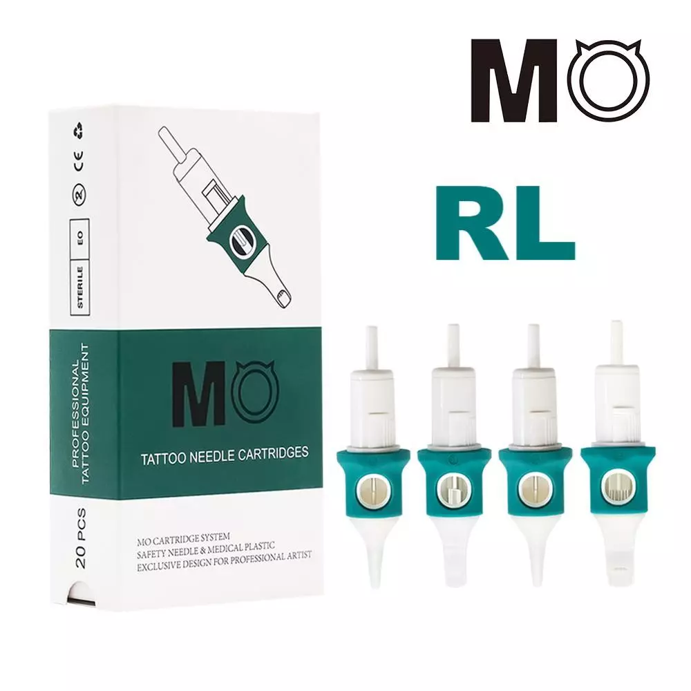 MO เข็มสักลาย RL 20 ชิ้น/กล่อง เข็มสัก MO มีที่พักนิ้วซิลิโคน เมมเบรนป้องกันแบบนิ่ม เข็มสักมือ ไร้สาย เครื่องสัก อุปกรณ์ - Molong Tattoo Supply