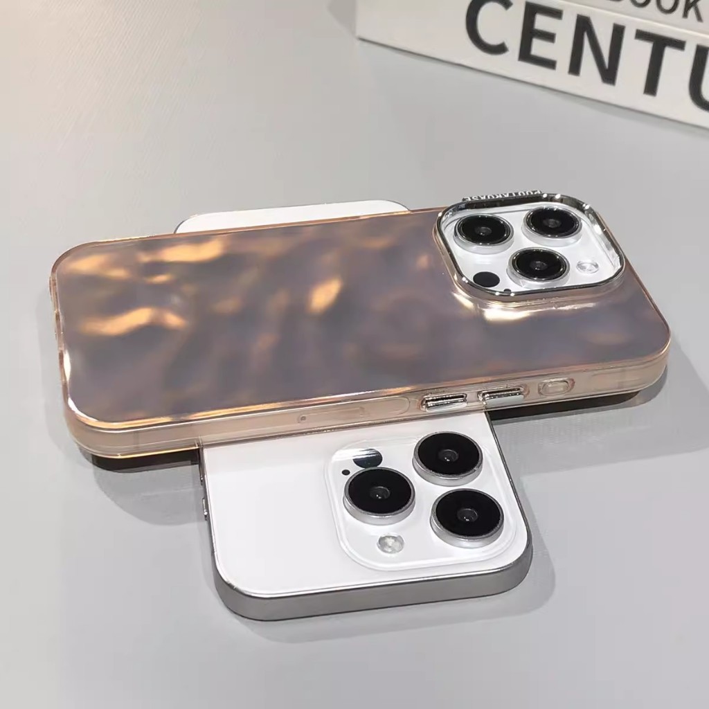 เคสโทรศัพท์มือถือแบบแข็ง ชุบไฟฟ้า กันกระแทก ป้องกันกล้อง สองชั้น หรูหรา สําหรับ iPhone15 14 13 12 11 Pro Max