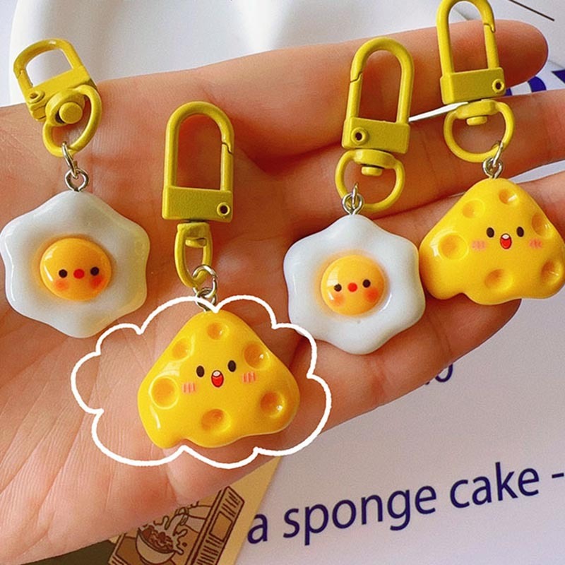 น ่ ารักชีสพวงกุญแจนักเรียน Key Chain อุปกรณ ์ เสริมจี ้ การ ์ ตูนกระเป ๋ านักเรียนพวงกุญแจ