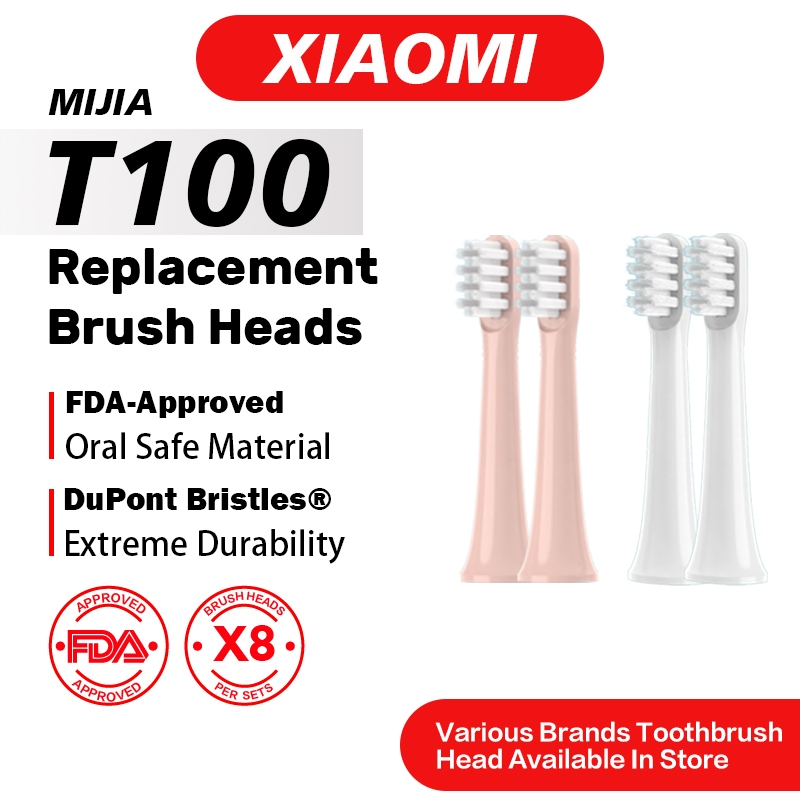 เปลี่ยนหัวแปรงสีฟันใช้งานร่วมกับ XIAOMI T100,10 PCS Professional หัวแปรงสีฟันไฟฟ้าหัวแปรง Refill สํา