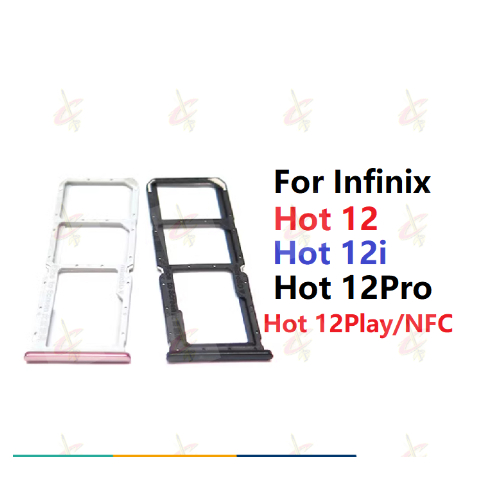 ถาดซิมสําหรับ Infinix Hot 12i 12 Pro Play NFC X6817 X6817B X665B X668C X6816C X6816 X6816D