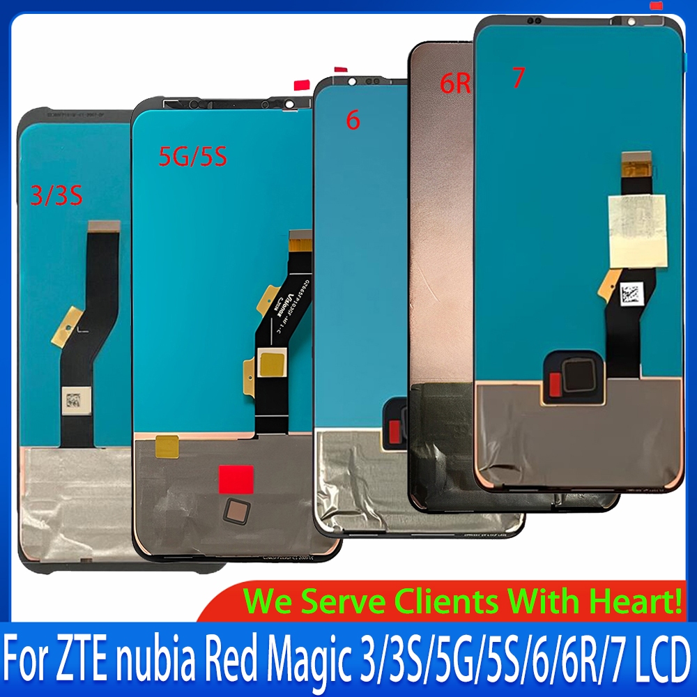 Original AMOLED สําหรับ ZTE nubia Red Magic 3/3S/5G/5S/6/6R/7 NX629J NX659J NX669J NX666J NX679J จอแ