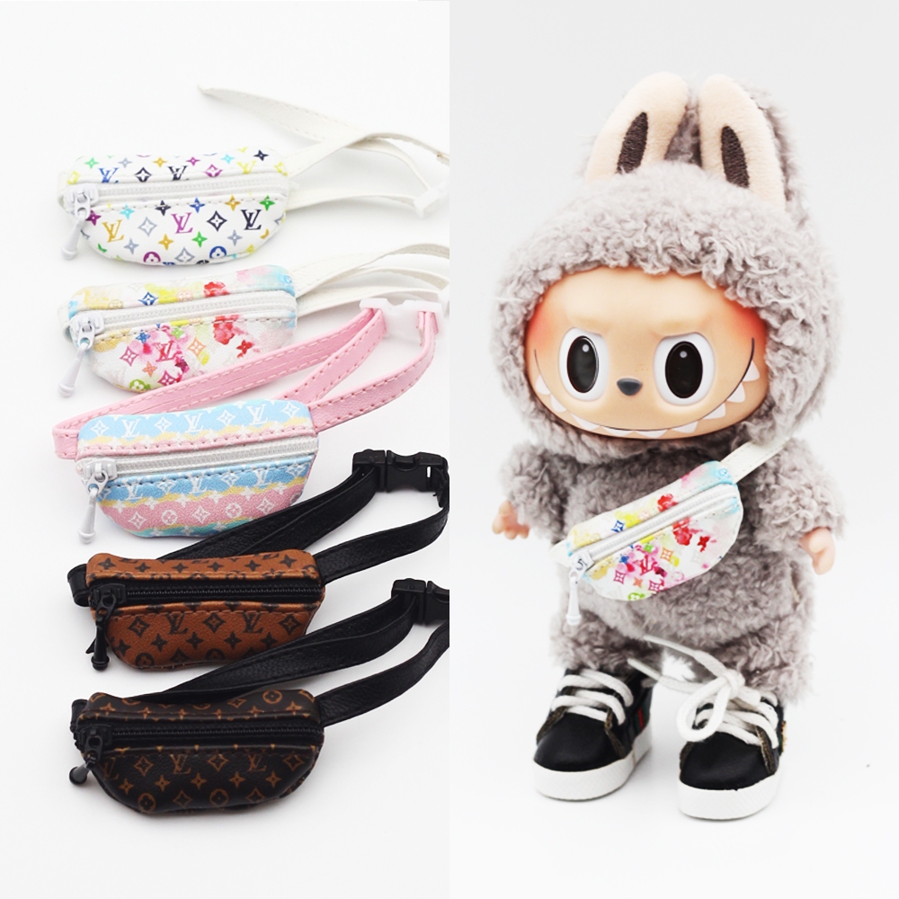 กระเป๋าตุ๊กตาสําหรับ Labubu V1 V2 V3 DIMOO WORLD Crybaby Liila Baby Three Cute Bunny Upset Duck OB11