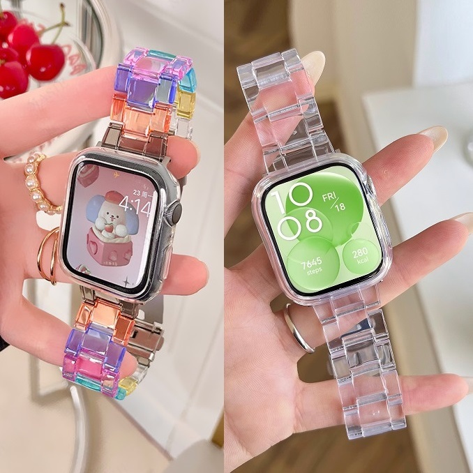 Clear Strap Case For Huawei Watch Fit 4 สาย And สาย Huawei Watch fit 4 pro Case Plastic เคส Huawei W