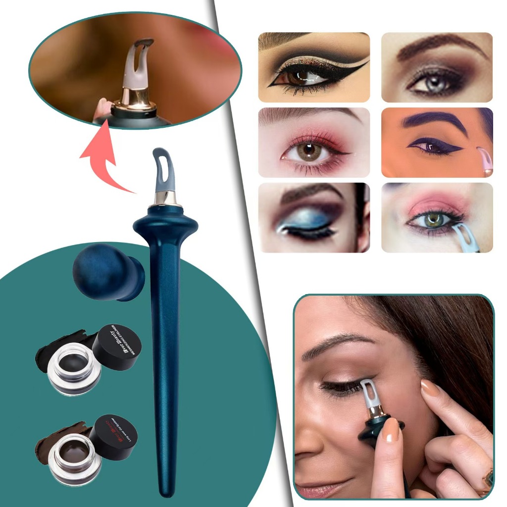 Easy No-Skip Eyeliner แปรงอายไลเนอร ์ ซิลิโคน Eyebrow Line ปากกา Eye แต ่ งหน ้ าเครื ่ องมือ Make Brush