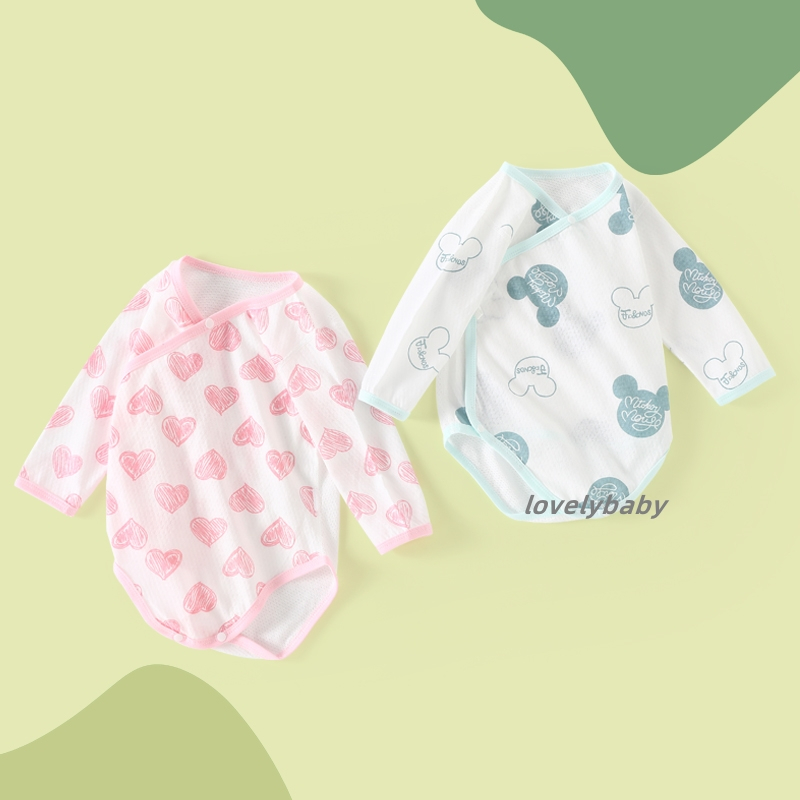 0 ~ 18M บอดี ้ สูทตาข ่ ายระบายอากาศเด ็ กแขนยาวRomper Jumpsuitเสื ้ อผ ้ าเด ็ กทารกแรกเกิดRompers