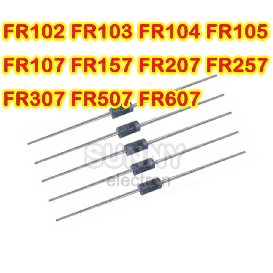 20pcs FR102 FR103 FR104 FR105 FR107 FR157 FR207 FR257 FR307 FR507 FR607 ตรงปลั ๊ ก Quick Recovery Re