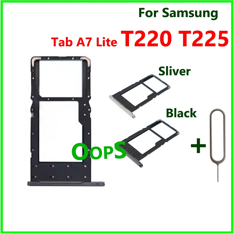 ซิมการ์ดถาดสําหรับ Samsung Tab A7 Lite T220 T225 โทรศัพท์ Micro SD Nano Card Slot อะแดปเตอร์ฟรี Pin