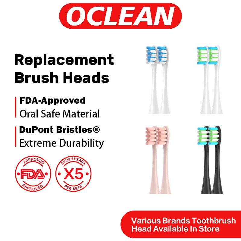 หัวแปรงสีฟันทดแทนสําหรับ Oclean,5 PCS Professional หัวแปรงสีฟันไฟฟ้าหัวแปรง Refill สําหรับ Oclean