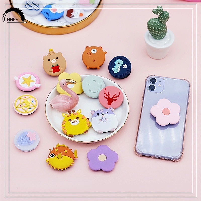Ins ขาตั้งโทรศัพท์มือถือ ลายการ์ตูน สไตล์เกาหลี อุปกรณ์เสริม สําหรับ Iphone