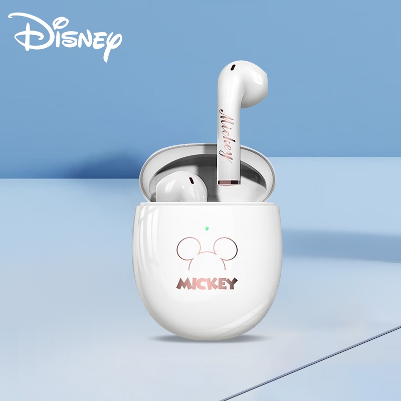 Disney Q1 หูฟังบลูทูธหูฟังไร้สาย Mickey Mouse TWS กันน้ํา Deep Bass กีฬาบลูทูธ 5.0