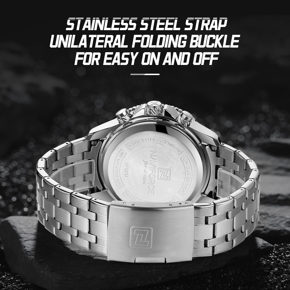 Naviforce แบรนด ์ หรูกันน ้ ําดิจิตอลทหารควอตซ ์ นาฬิกาข ้ อมือสําหรับชาย 9234 - รูปที่ 6